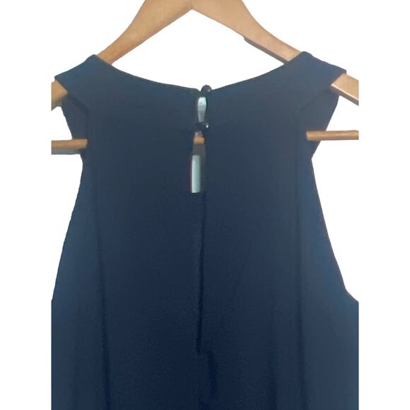 Emma & Michele Size Medium Navy Blue Sleeveless Romper Blouson Easy Care - Picture 7 of 11